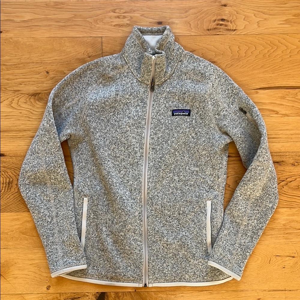 Patagonia Cream/Grey Better Sweater full zip up Women's Jacket